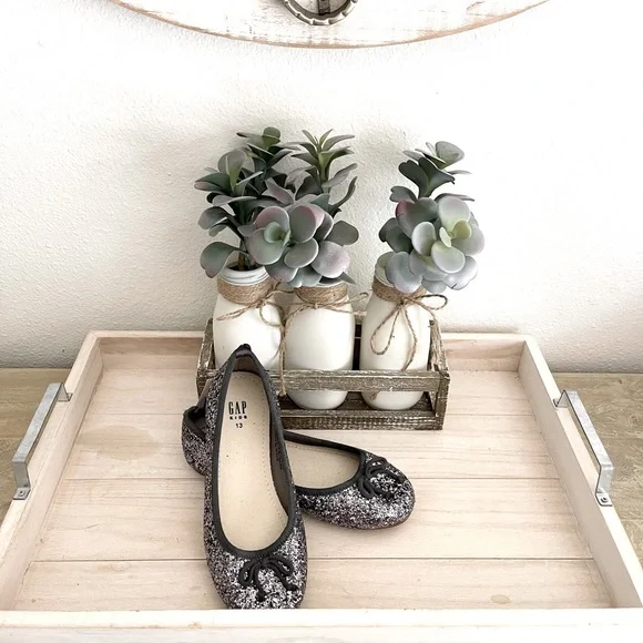 GAP Glitter Grey Girls Slip On’s - Picture 4 of 4